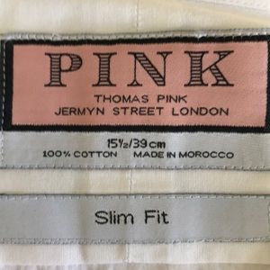 TWO Thomas Pink Men’s shirts. 15.5 x 39cm